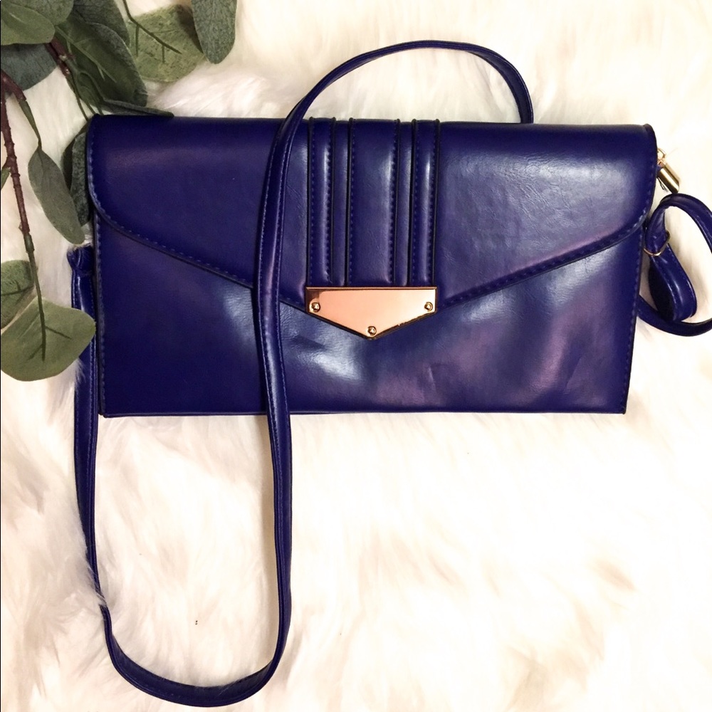 Navy Patent Crossbody Bag by Bella Collection